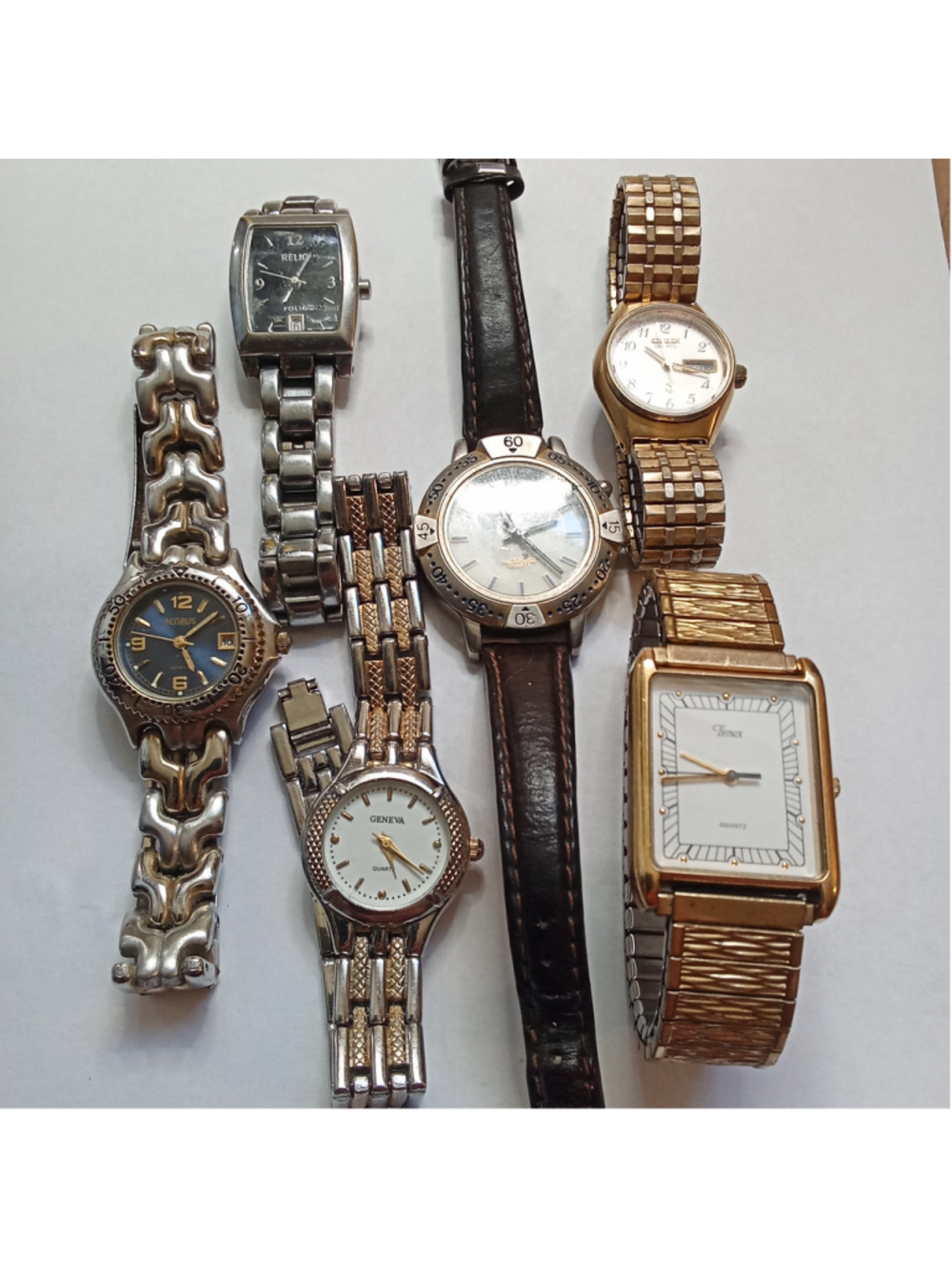 Relic Benrus Citizen Timex Geneva Sasson Untested Needs Batteries Mixed Styles